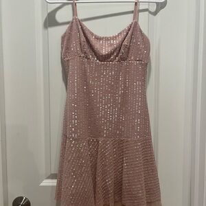 BCBGMaxAzria Shimmering Blush Pink Dress -Size XS